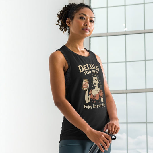 DeLulu For Fun - Black Muscle Shirts - NuKrypton Tank Tops 3556110_10400