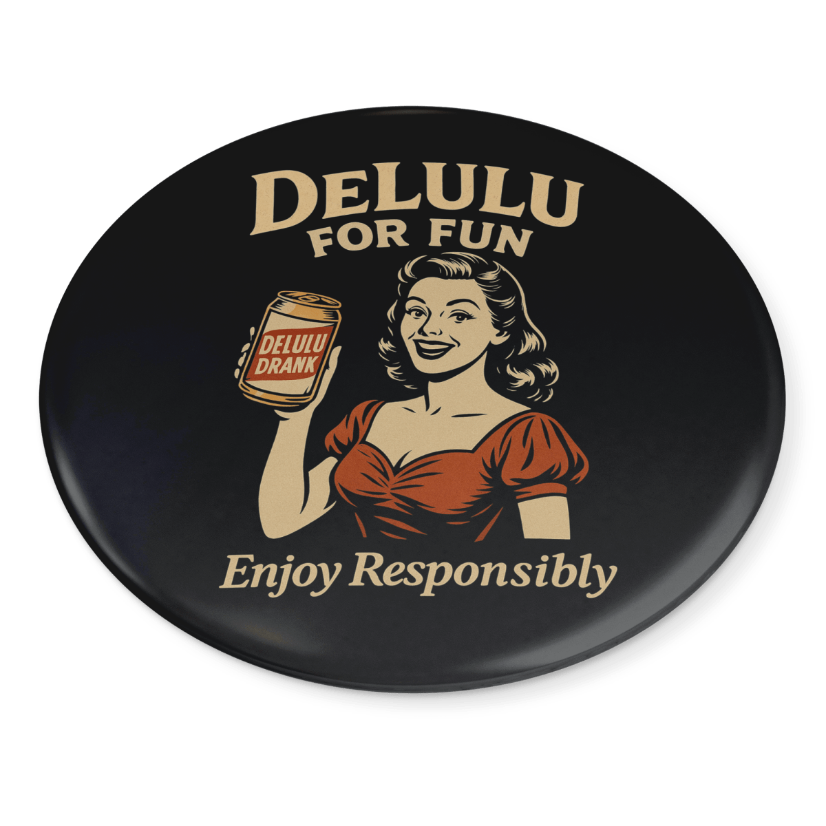DeLulu For Fun - Button Pin (2.25") - NuKrypton Accessories