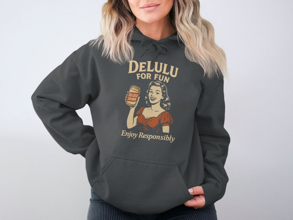 DeLulu For Fun - Dark Edition Organic Hoodie - NuKrypton Hoodies 9619577_21038