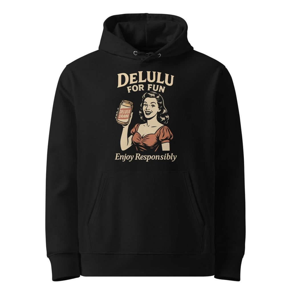 DeLulu For Fun - Dark Edition Organic Hoodie - NuKrypton Hoodies 9619577_21038