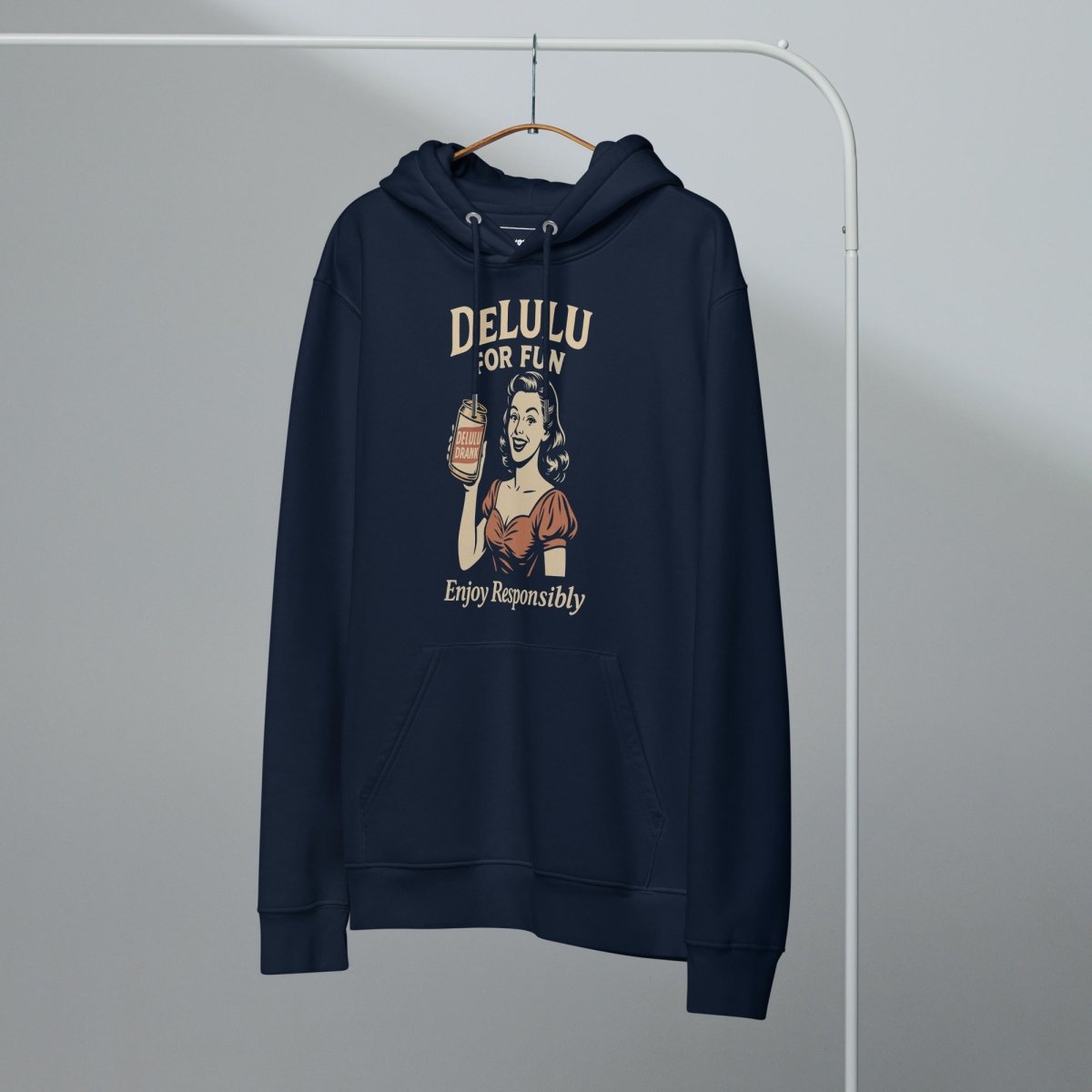 DeLulu For Fun - Dark Edition Organic Hoodie - NuKrypton Hoodies 9619577_21038