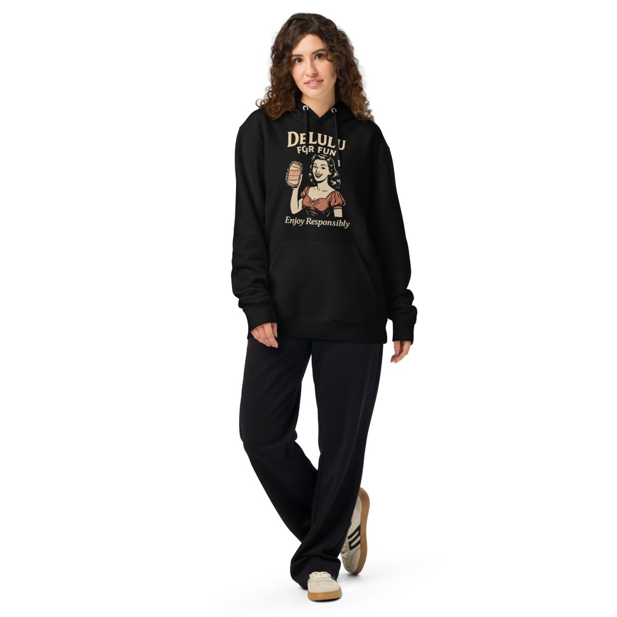 DeLulu For Fun - Dark Edition Organic Hoodie - NuKrypton Hoodies 9619577_21038