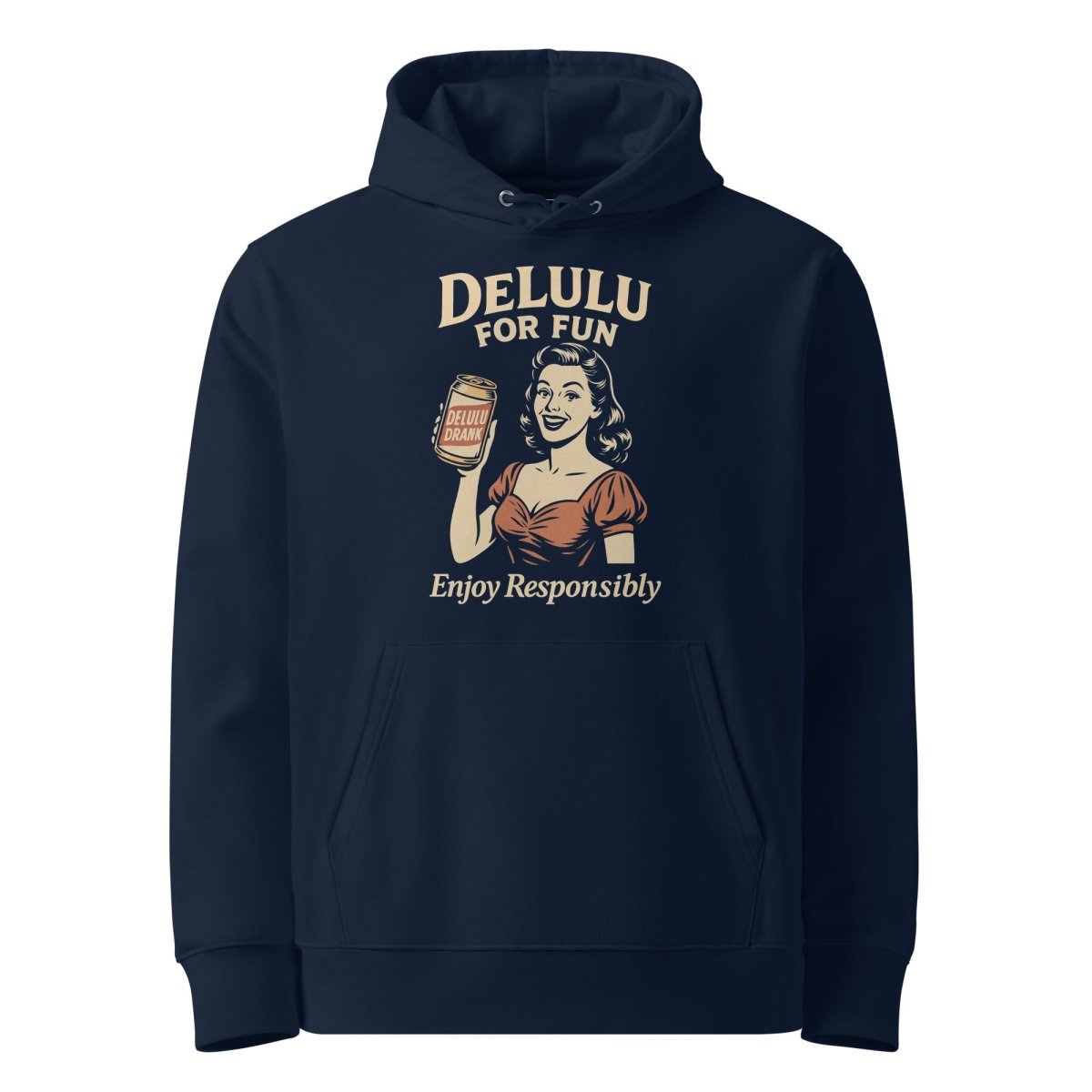 DeLulu For Fun - Dark Edition Organic Hoodie - NuKrypton Hoodies