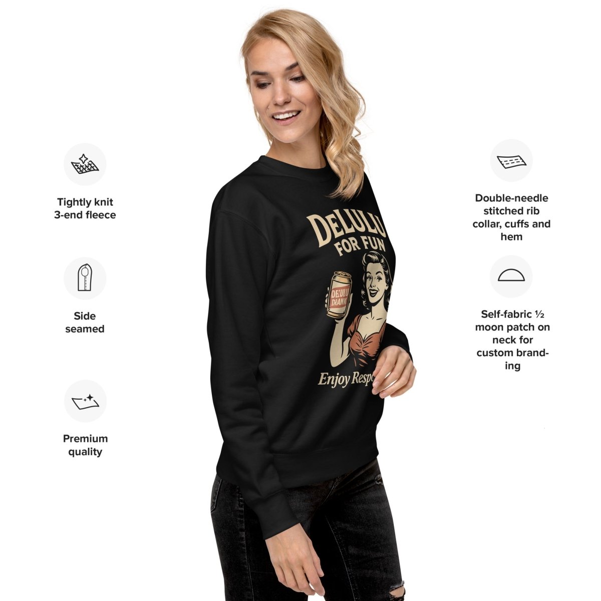DeLulu For Fun - Dark Edition Sweatshirt - NuKrypton Sweatshirts