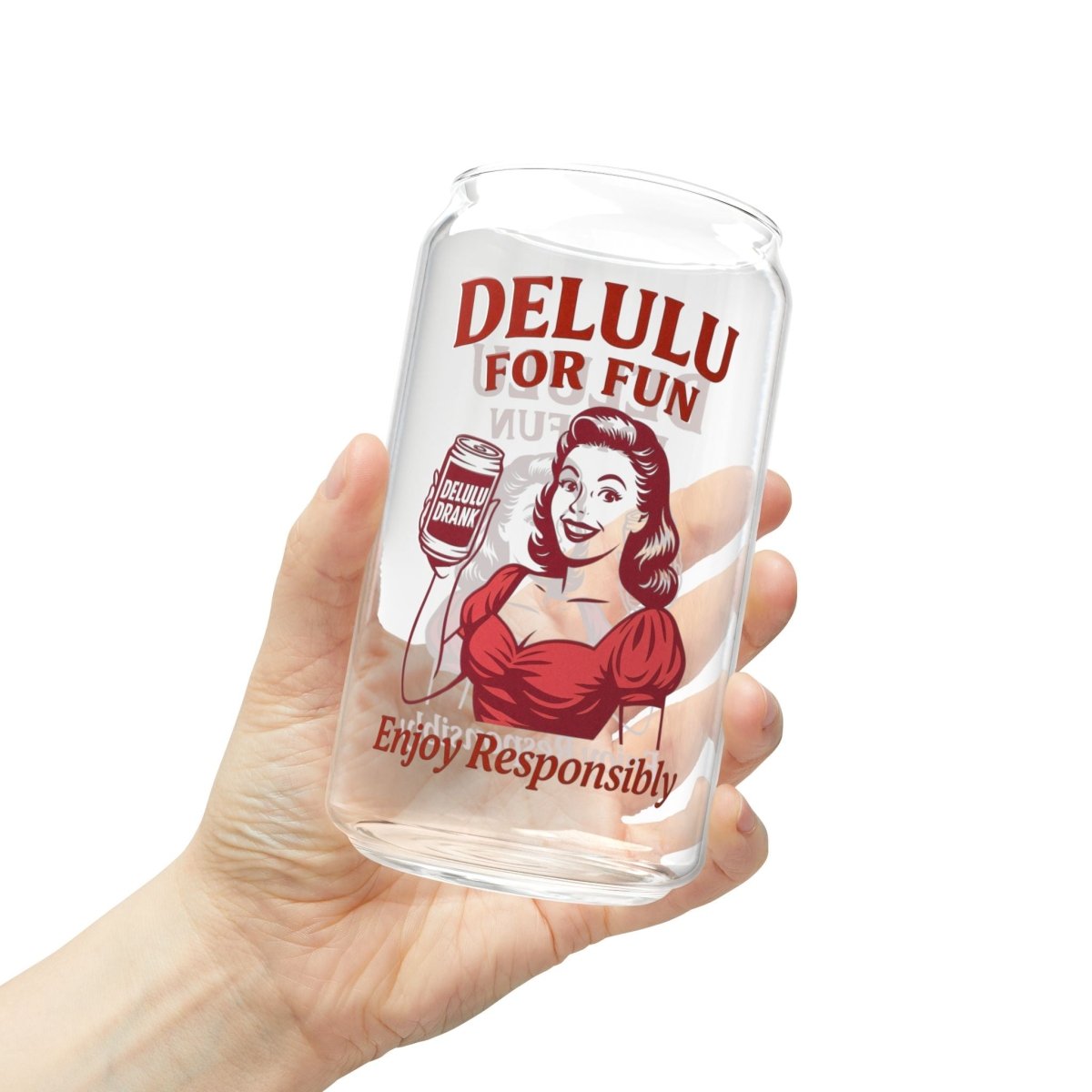 DeLulu For Fun - Glass Tumbler (16oz) - NuKrypton Tumblers 34737252700952364940