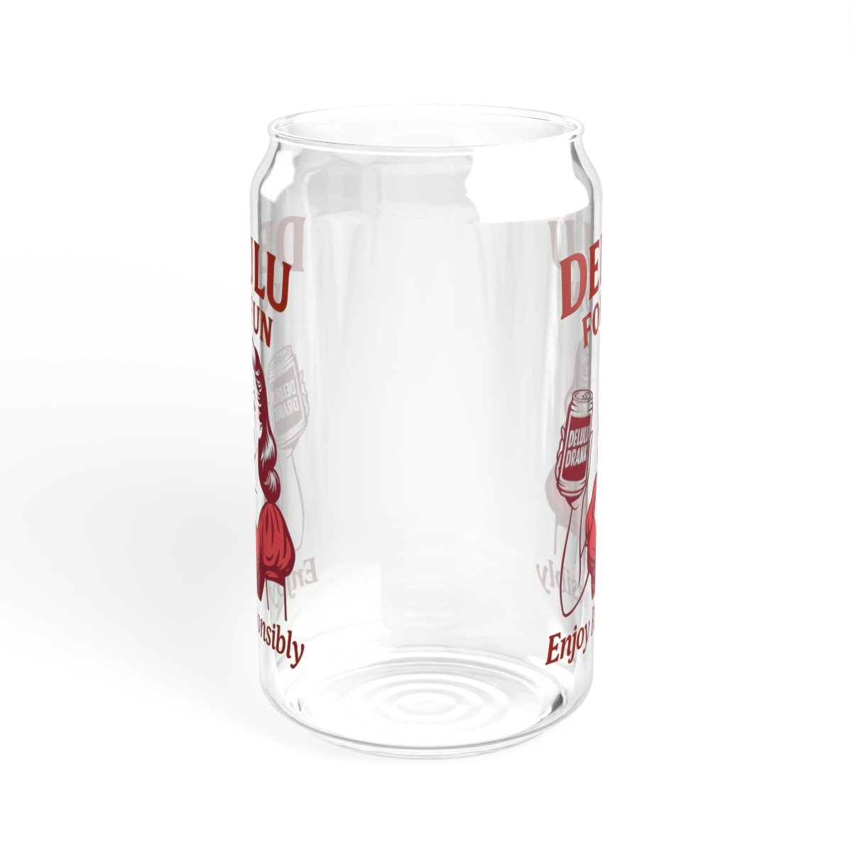 DeLulu For Fun - Glass Tumbler (16oz) - NuKrypton Tumblers 34737252700952364940
