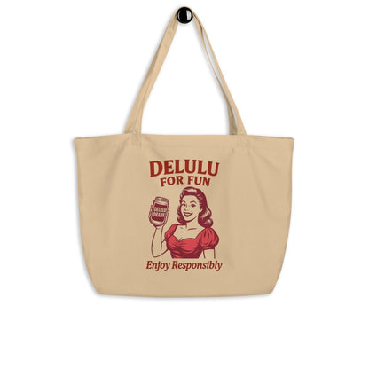 DeLulu For Fun - Khaki Tote Bags - NuKrypton Tote Bags
