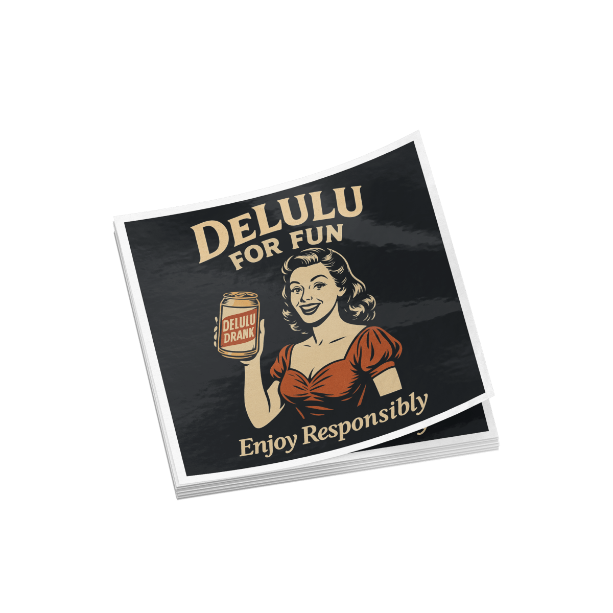 DeLulu For Fun - Square Vinyl Sticker Packs - NuKrypton Stickers 8286