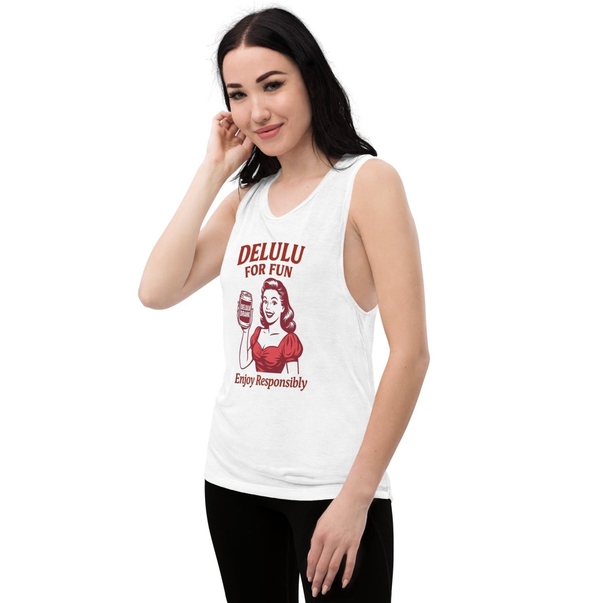 DeLulu For Fun - White Muscle Shirts - NuKrypton Tank Tops 8805043_10440