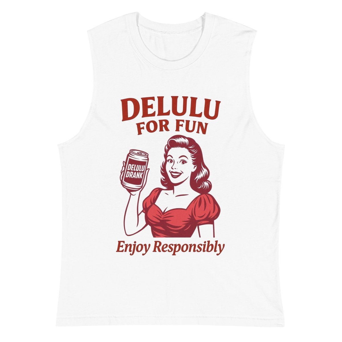 DeLulu For Fun - White Muscle Shirts - NuKrypton Tank Tops 8805043_10440