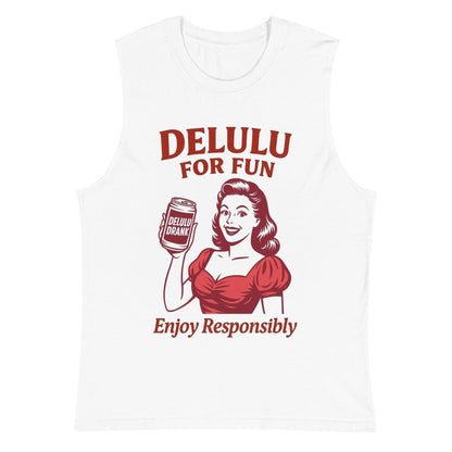 DeLulu For Fun - White Muscle Shirts - NuKrypton Tank Tops 8805043_10440