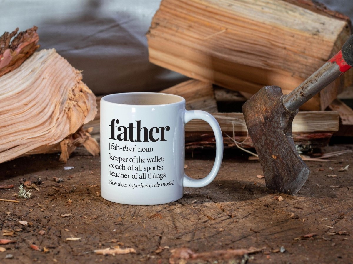 Fathers Day Gift Son - A Father Defined Sarcastic Accent Mug - NuKrypton Coffee Mugs cust - 895344 - 20 - 16