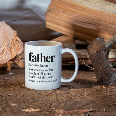 Fathers Day Gift Son - A Father Defined Sarcastic Accent Mug