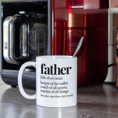 Fathers Day Gift Son - A Father Defined Sarcastic Accent Mug