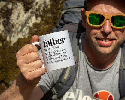 Fathers Day Gift Son - A Father Defined Sarcastic Accent Mug - NuKrypton Coffee Mugs cust - 895344 - 20 - 16