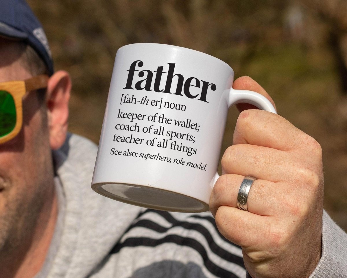 Fathers Day Gift Son - A Father Defined Sarcastic Accent Mug - NuKrypton Coffee Mugs cust - 895344 - 20 - 16