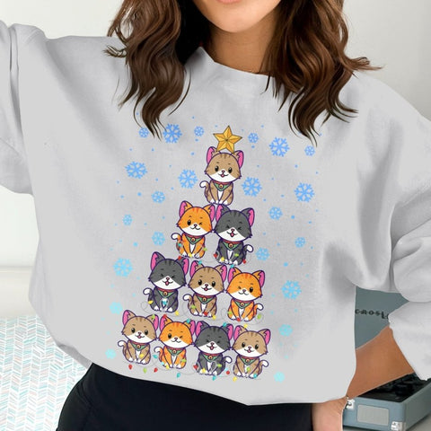 Feline Festivus Tree Holiday Sweatshirt