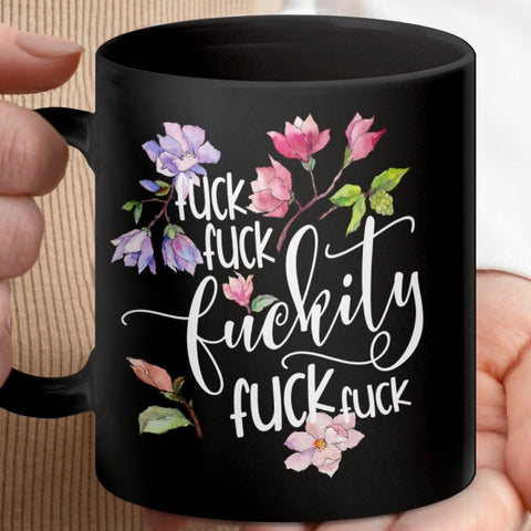 Floral F-words Frenzy - Not Your Grandma's Mugs