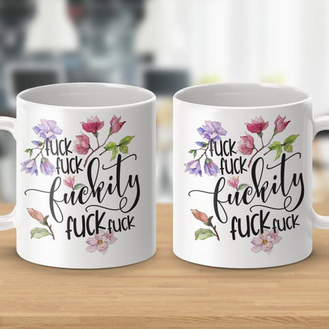 Floral F-words Frenzy - Not Your Grandma's Mugs