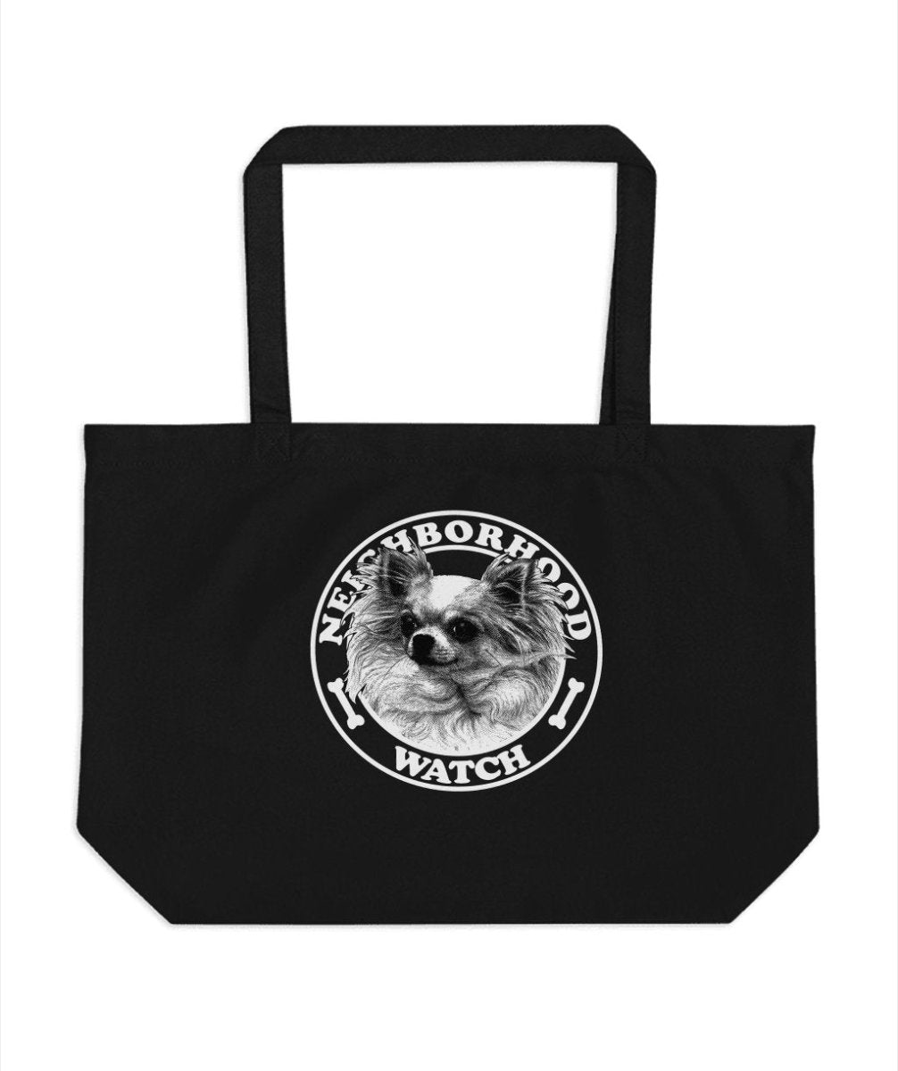 Fluffy Guardian Chihuahua - Neighborhood Watch Tote Bags - NuKrypton Tote Bags 165467