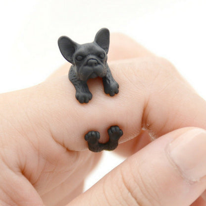 French Bulldog Ring - Wrap Ring - NuKrypton Rings