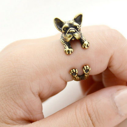 French Bulldog Ring - Wrap Ring - NuKrypton Rings