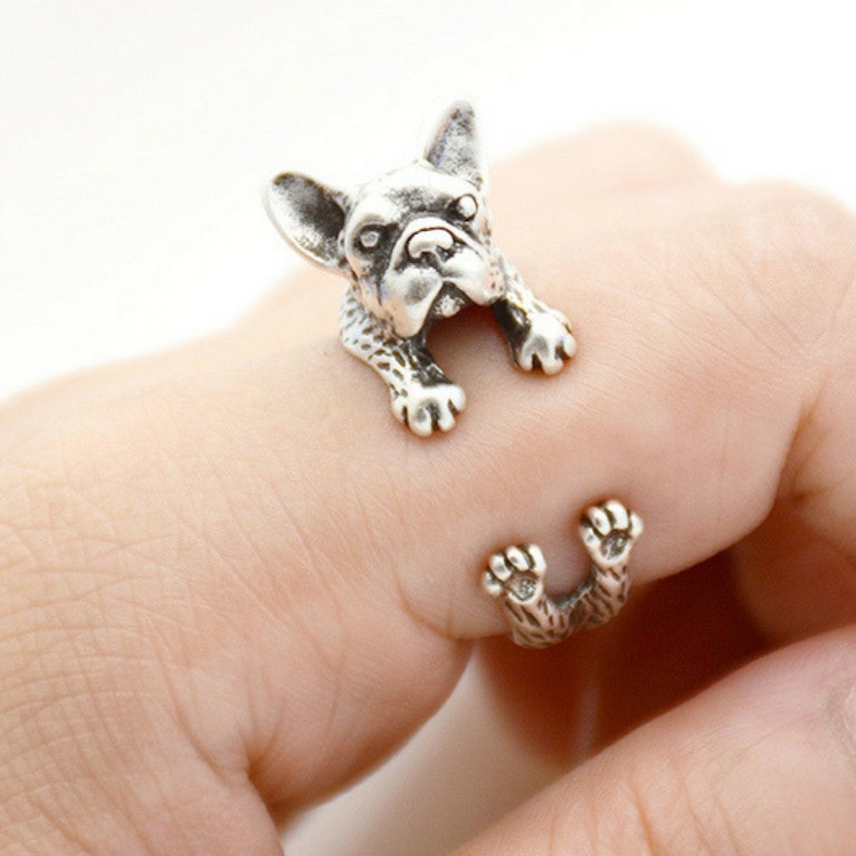 French Bulldog Ring - Wrap Ring - NuKrypton Rings