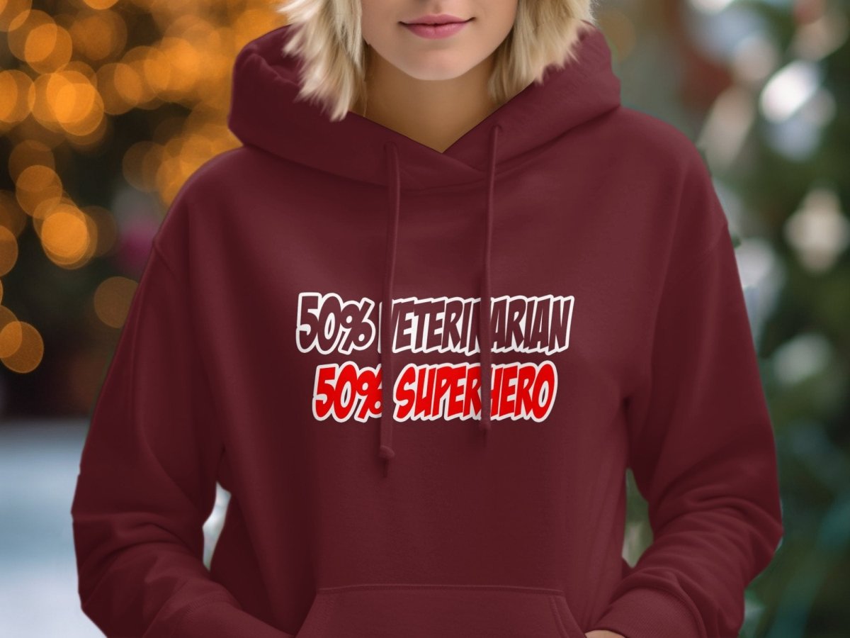 Half Vet Half Superhero - Pet Lover Hoodie - NuKrypton Hoodies MD - 72191528