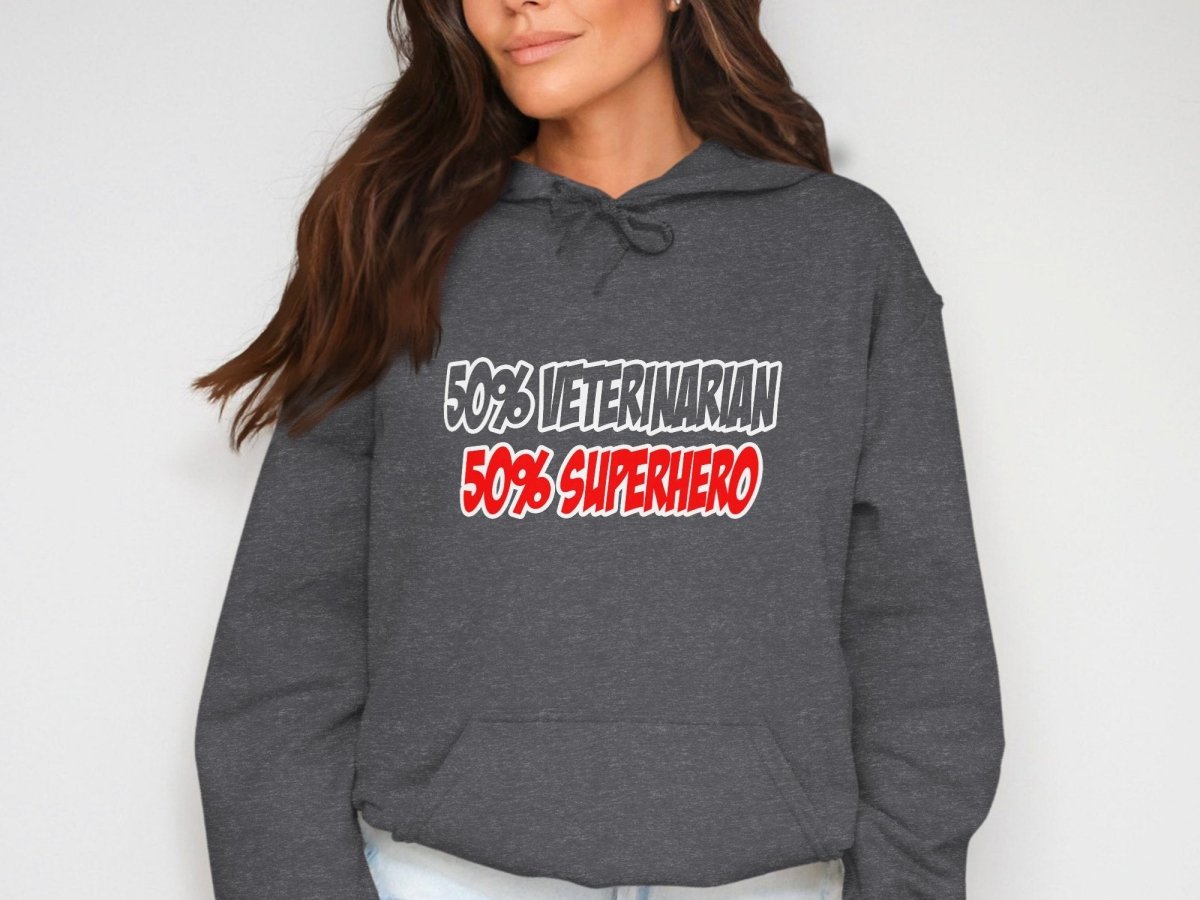 Half Vet Half Superhero - Pet Lover Hoodie - NuKrypton Hoodies MD - 72191512