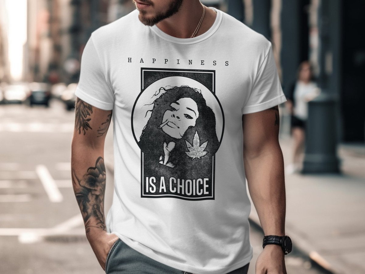 Happiness Is A Choice Cannabis T-Shirt - NuKrypton T-Shirts MD - 69692717