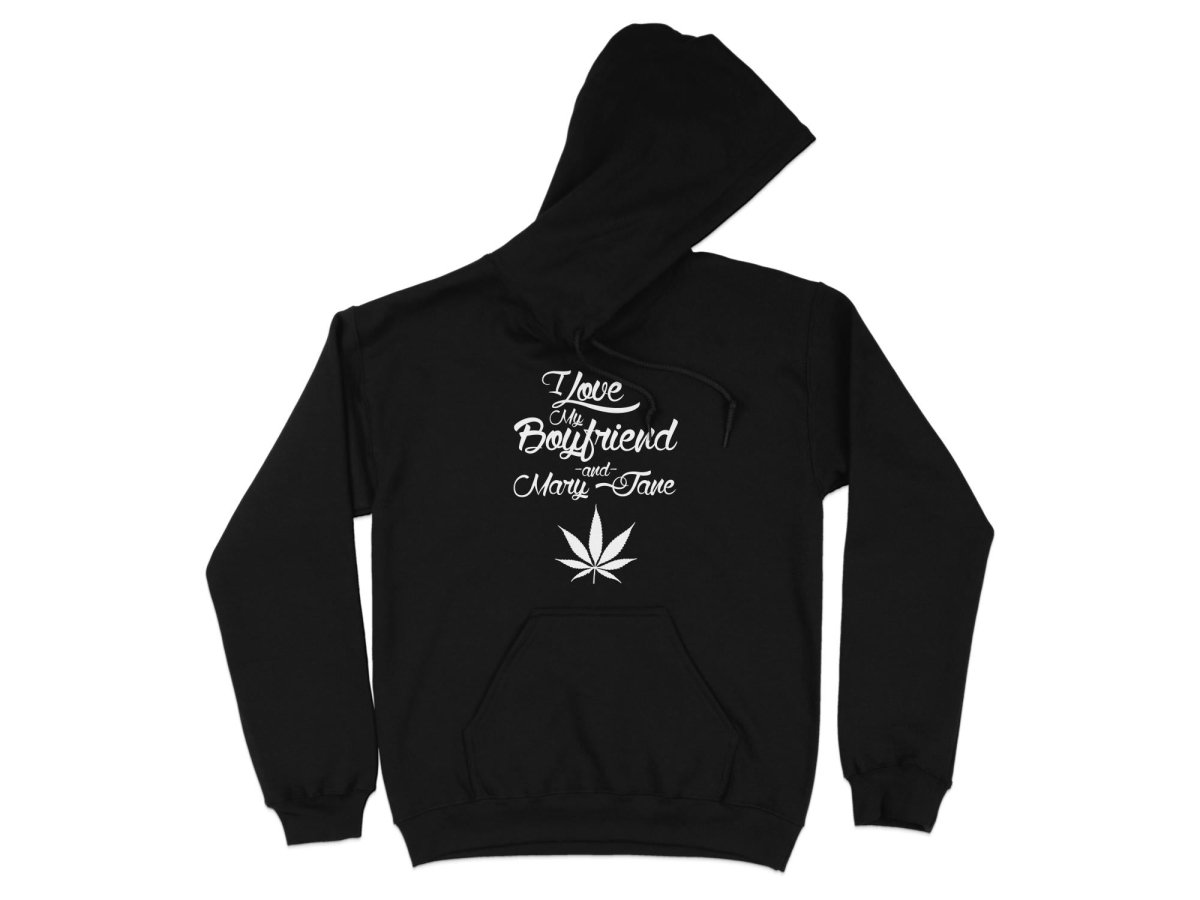 I Love My Boyfriend & Mary Jane - Stoner Hoodies - NuKrypton Hoodies MD - 73881735