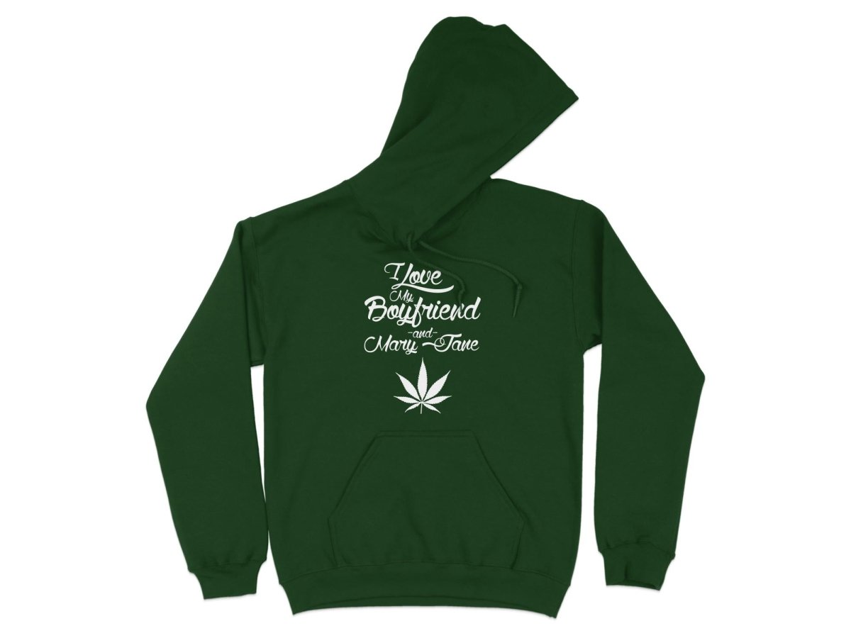 I Love My Boyfriend & Mary Jane - Stoner Hoodies - NuKrypton Hoodies MD - 73881735