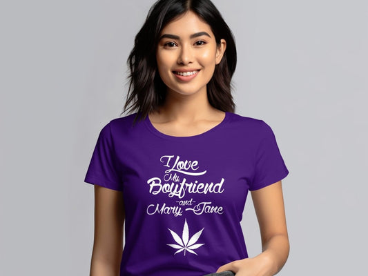 I Love My Boyfriend & Mary Jane T-Shirt - NuKrypton T-Shirts