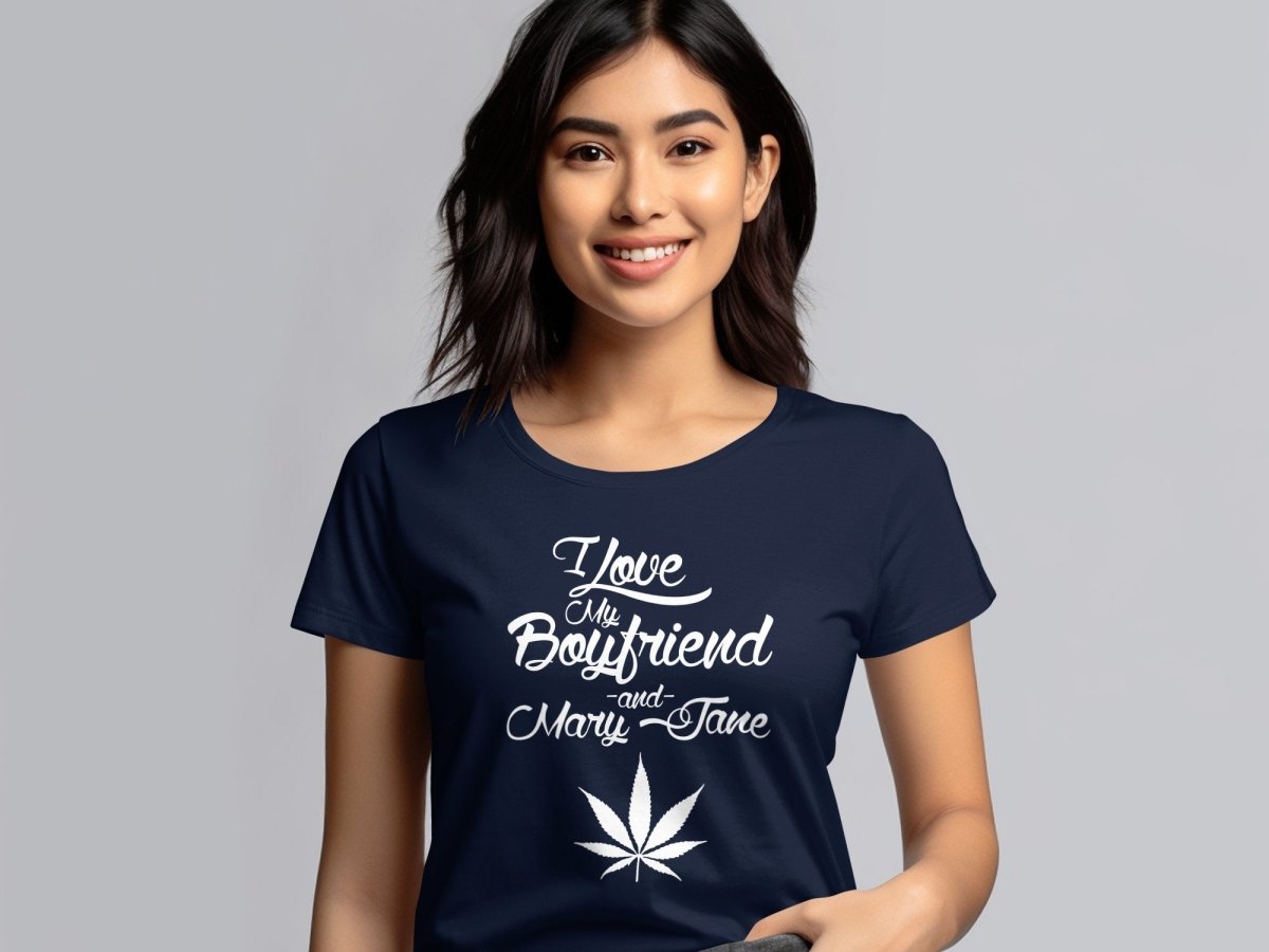 I Love My Boyfriend & Mary Jane T-Shirt - NuKrypton T-Shirts