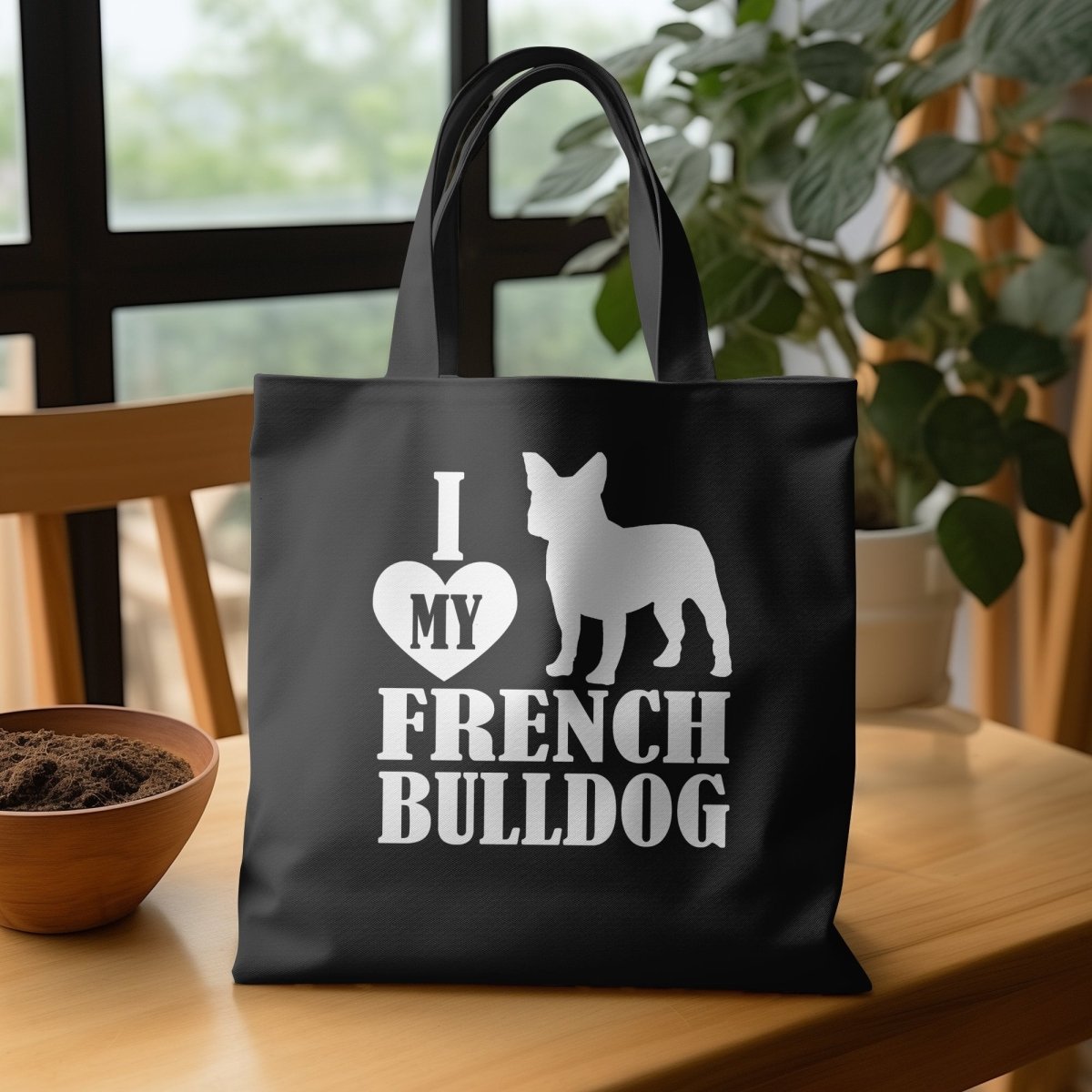 I Love My French Bulldog Tote Bags - NuKrypton Tote Bags MD - 73054367