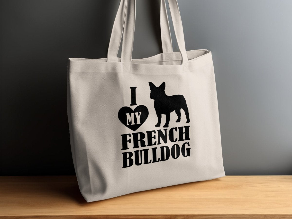 I Love My French Bulldog Tote Bags - NuKrypton Tote Bags MD - 73054366