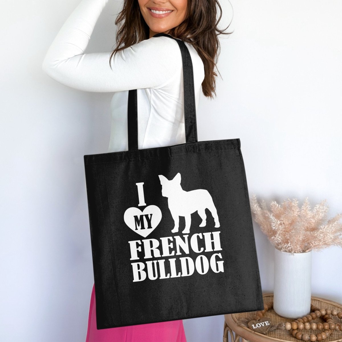 I Love My French Bulldog Tote Bags - NuKrypton Tote Bags 165467