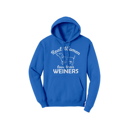 Women & Their Weiners - Blue Dog Mom Hoodie - NuKrypton Hoodies