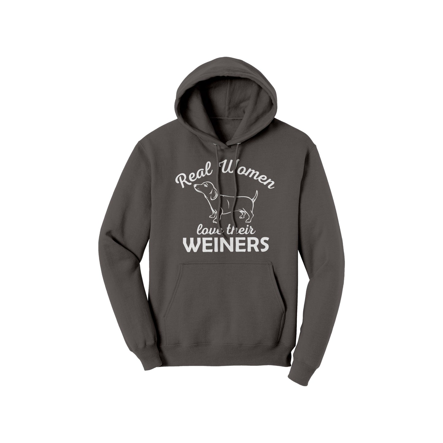 Women & Their Weiners - Charcoal Grey Dog Mom Hoodie - NuKrypton Hoodies