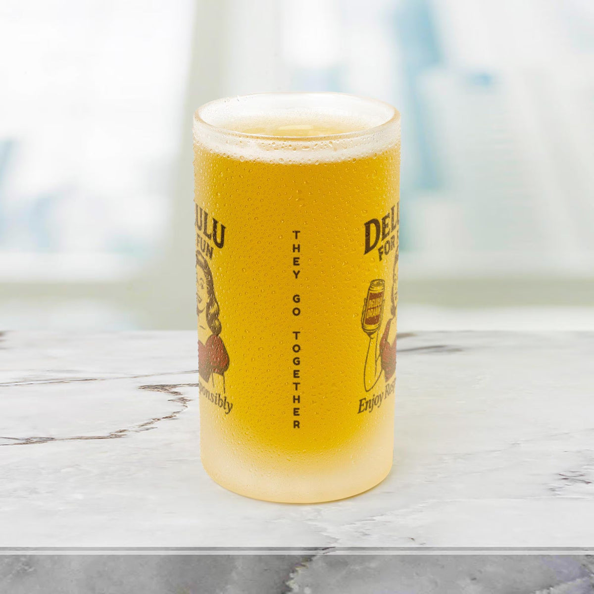 DeLulu For Fun - Frosted Beer Stein 16oz