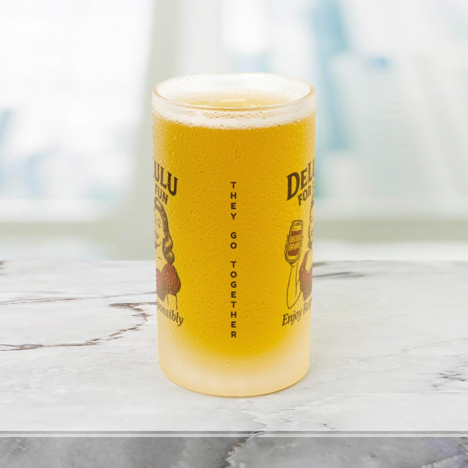 DeLulu For Fun - Frosted Beer Stein 16oz
