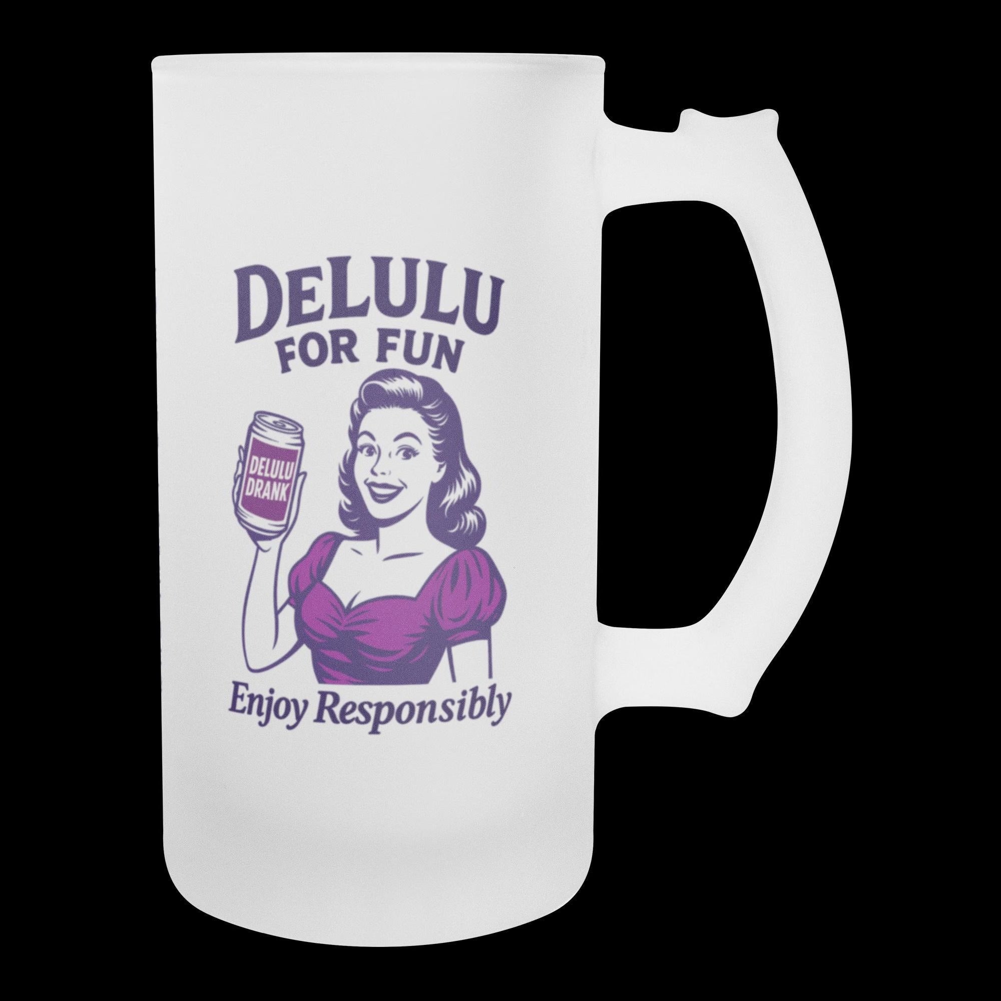 DeLulu For Fun - Frosted Beer Stein 16oz