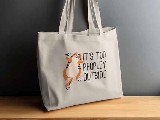 It's Too Peopley Outside Cat Lover Tote Bags - NuKrypton Tote Bags MD - 73054366