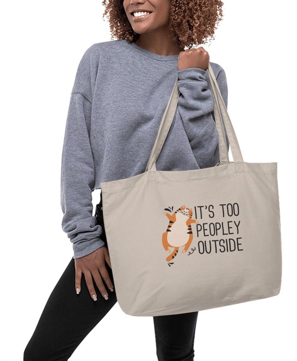 It's Too Peopley Outside Cat Lover Tote Bags - NuKrypton Tote Bags 467681