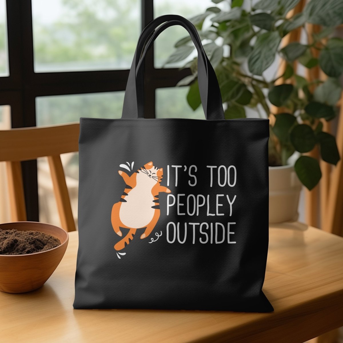 It's Too Peopley Outside Cat Lover Tote Bags - NuKrypton Tote Bags MD - 73054367