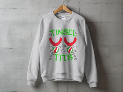 Jingle All the Way with Tinsel Tits Sweatshirt - NuKrypton Sweatshirt MD - 71969638