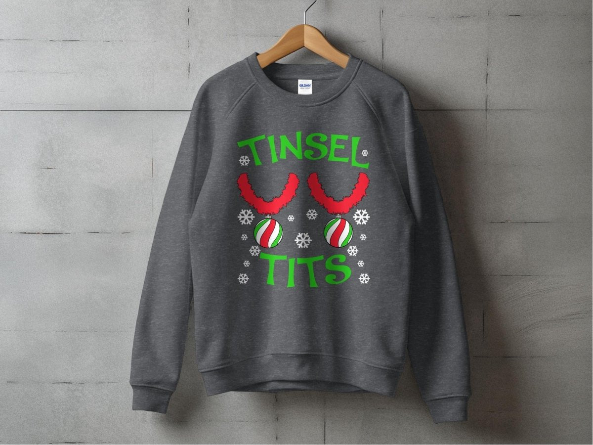 Jingle All the Way with Tinsel Tits Sweatshirt - NuKrypton Sweatshirt MD - 71969608