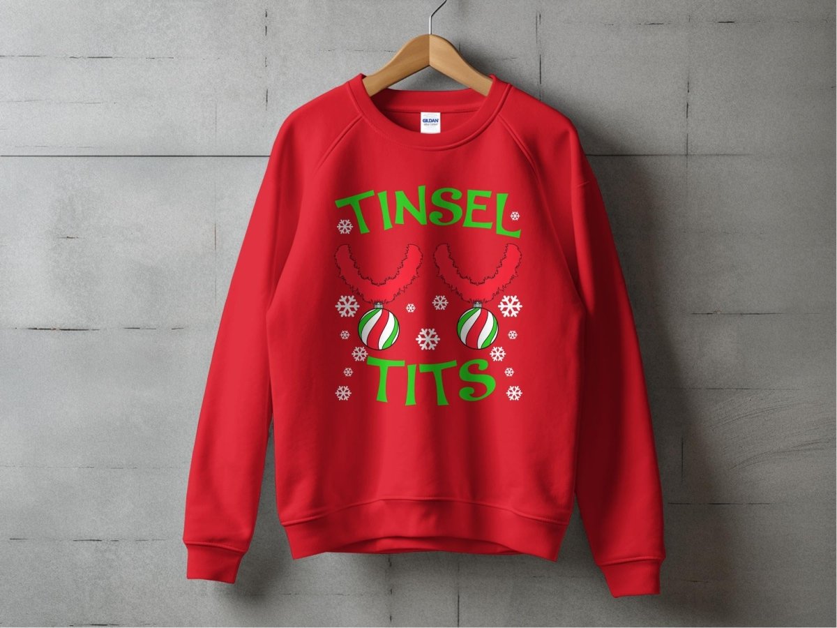 Jingle All the Way with Tinsel Tits Sweatshirt - NuKrypton Sweatshirt MD - 71969626