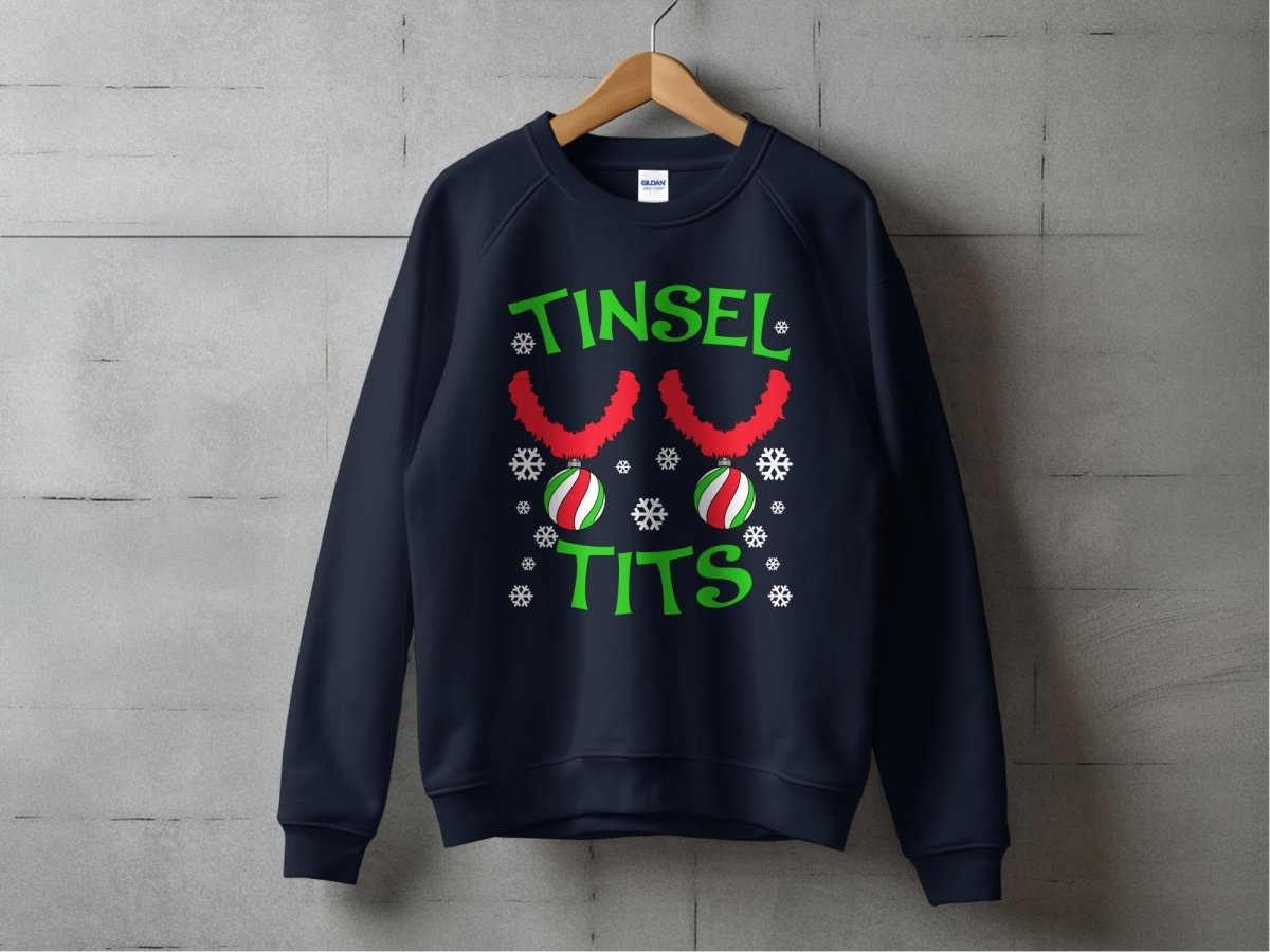 Jingle All the Way with Tinsel Tits Sweatshirt - NuKrypton Sweatshirt MD - 71969620