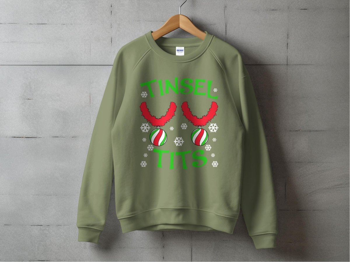 Jingle All the Way with Tinsel Tits Sweatshirt - NuKrypton Sweatshirt MD - 71969614